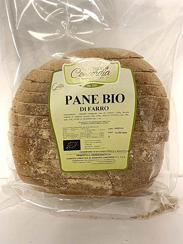 pane bio farro affettato